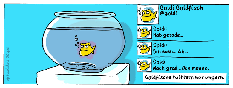 Ein Goldfisch im (sozialen) Netz.